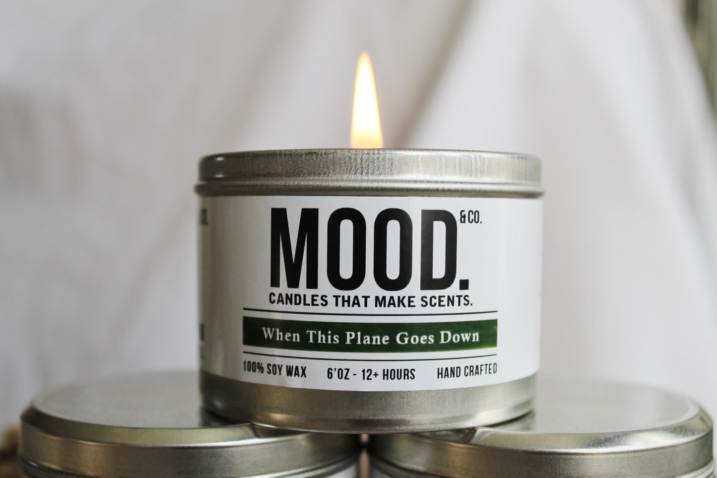 "When This Plane Goes Down" (three candle pack)