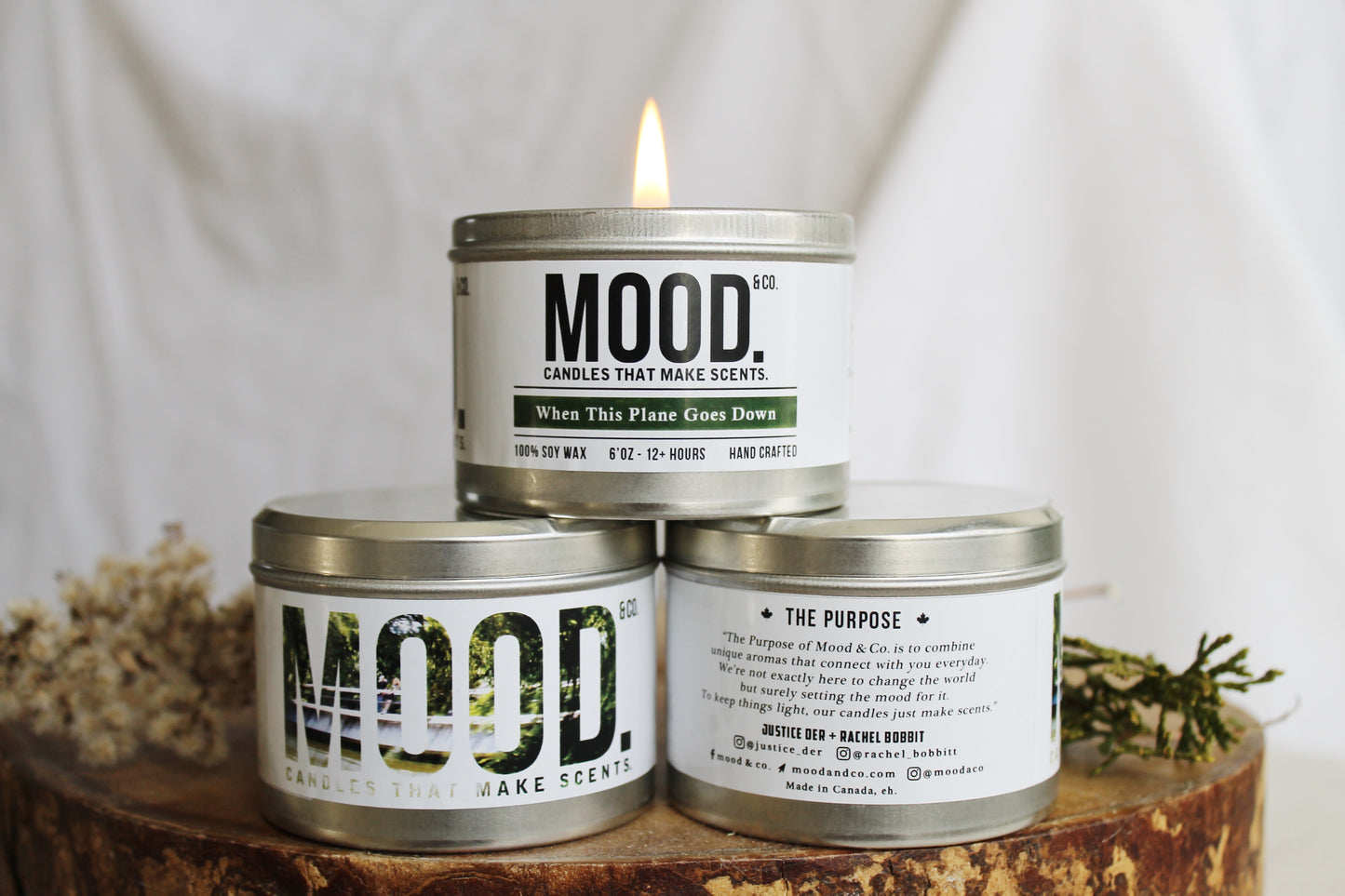 "When This Plane Goes Down" (three candle pack)