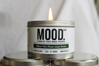 "When This Plane Goes Down" (three candle pack)