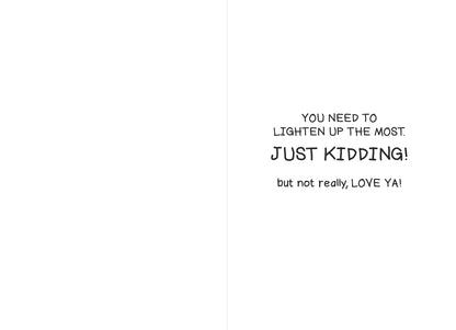 "Lighten up Mom" [Mother's Day card included]